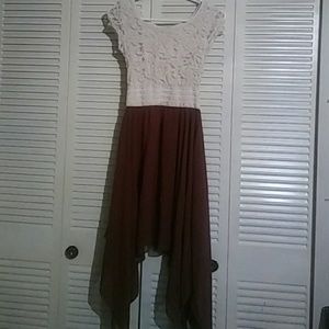 Casual Rue 21 Red and Cream Dress